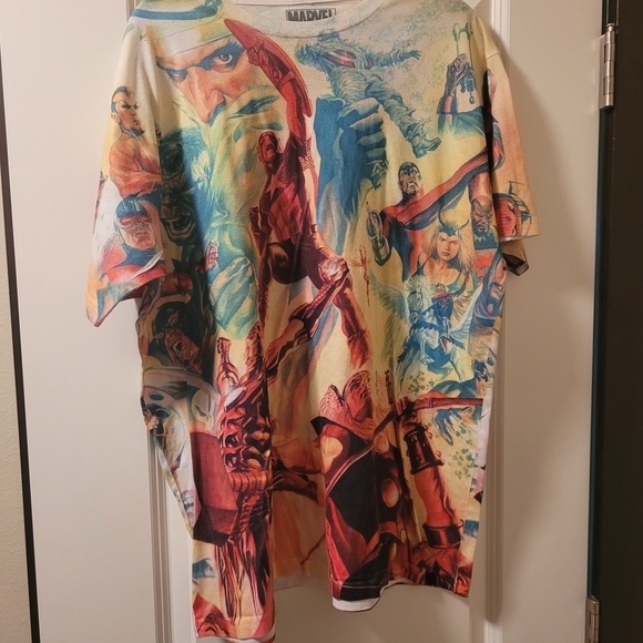 MAD Engine Other - Marvel T Shirt Size Medium All Over Print Avengers Comic Heros Superheros